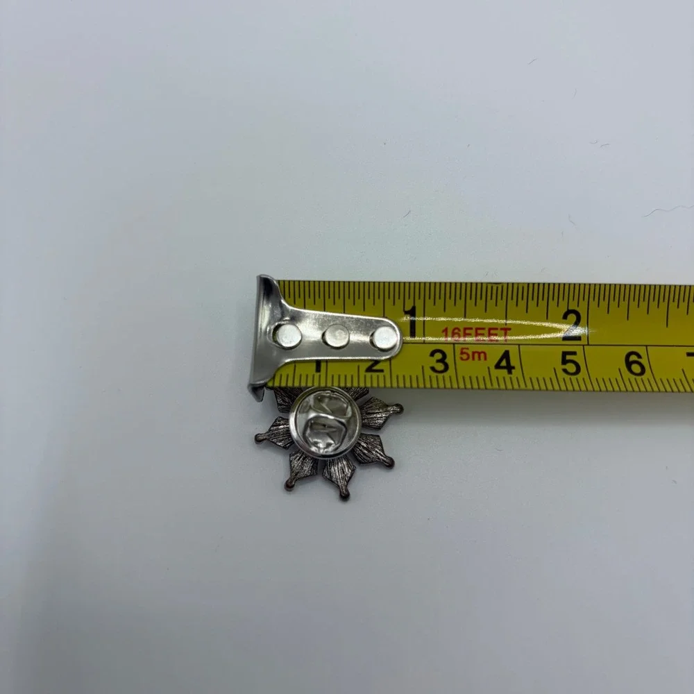 Vintage Snowflake Pin Iridescent AB Rhinestone Starburst Gunmetal Lapel Brooch
